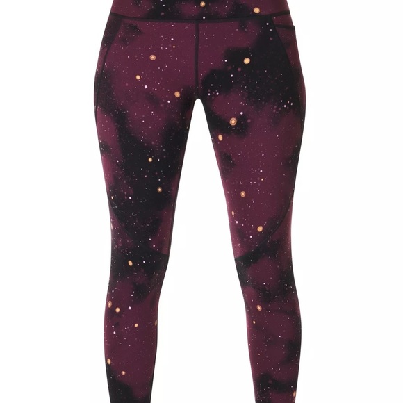 Sweaty Betty Purple Ditzy Sun Galaxy Print 7/8 Leggings - Picture 1 of 4